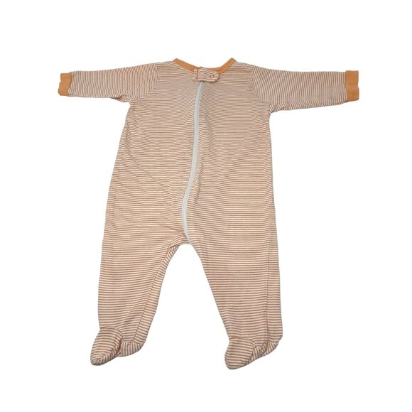 Baby Boys-3 Sleepers - Navy, Lt. Orange, White w/ Colorful Stripes - Size 0-3 M - Picture 6 of 8